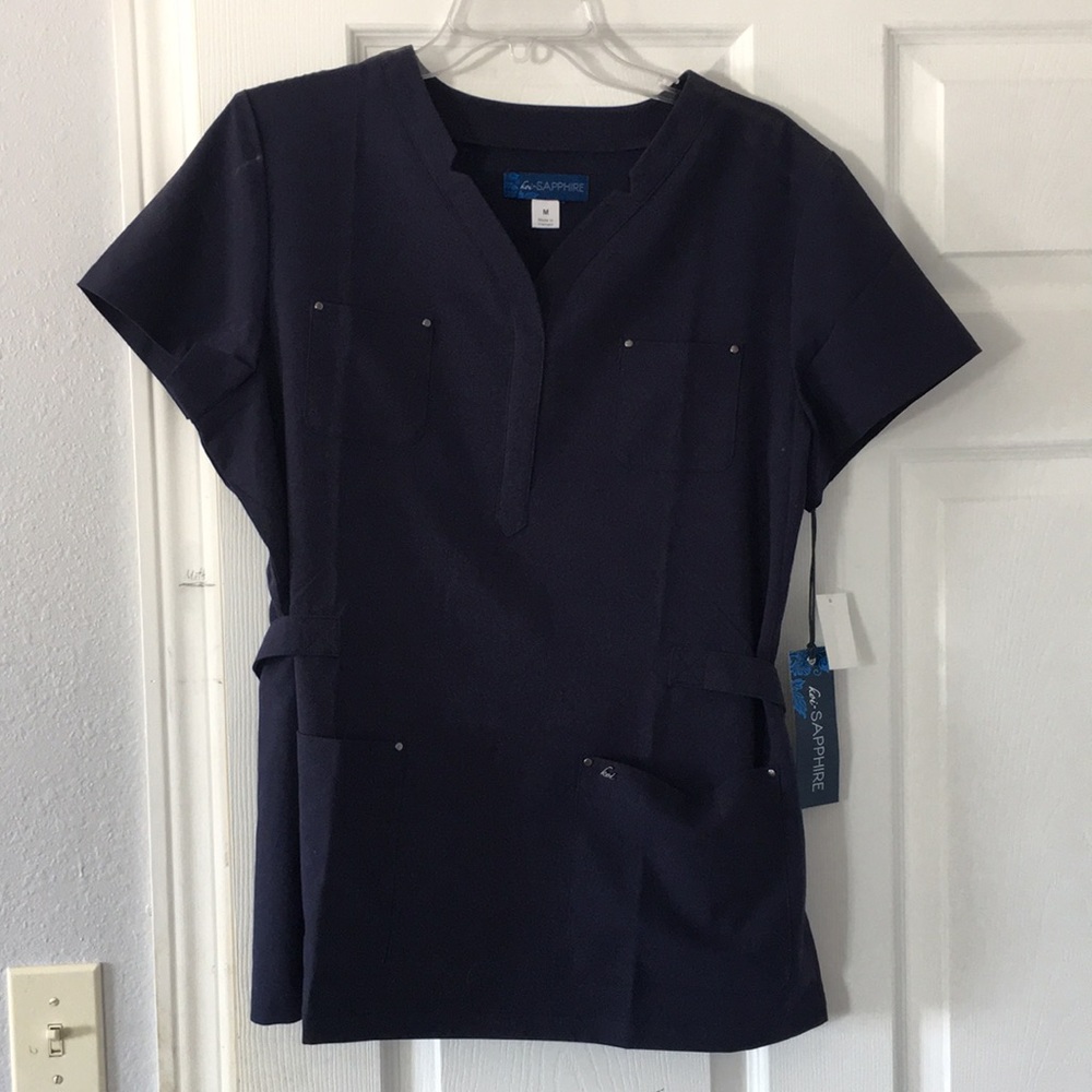 Navy blue Koi Scrub Top
